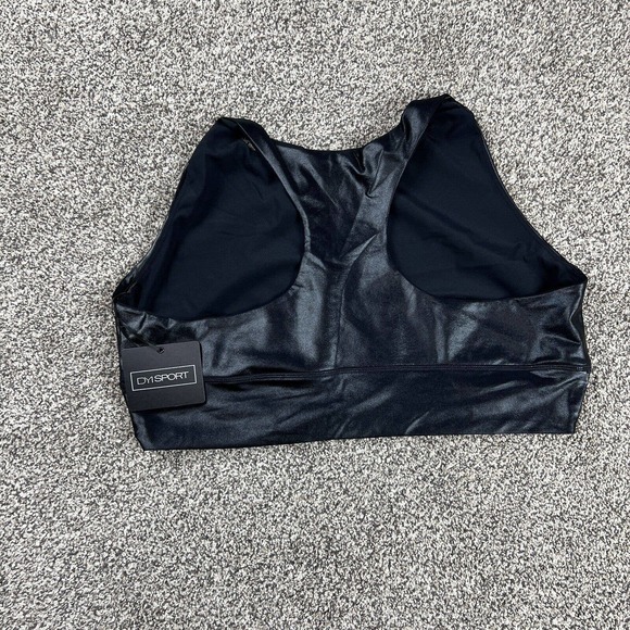 DYI Sports Bra Women’s Size 1X Black Define Your Inspiration‎ Shimmer Stretch - Picture 3 of 7